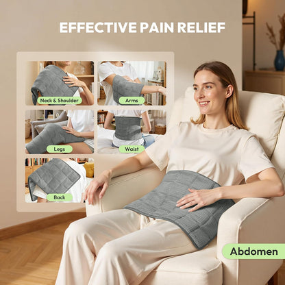 GOTCOZY Heating Pad 12"x24" for Back Pain Relief & Cramps(Rose)