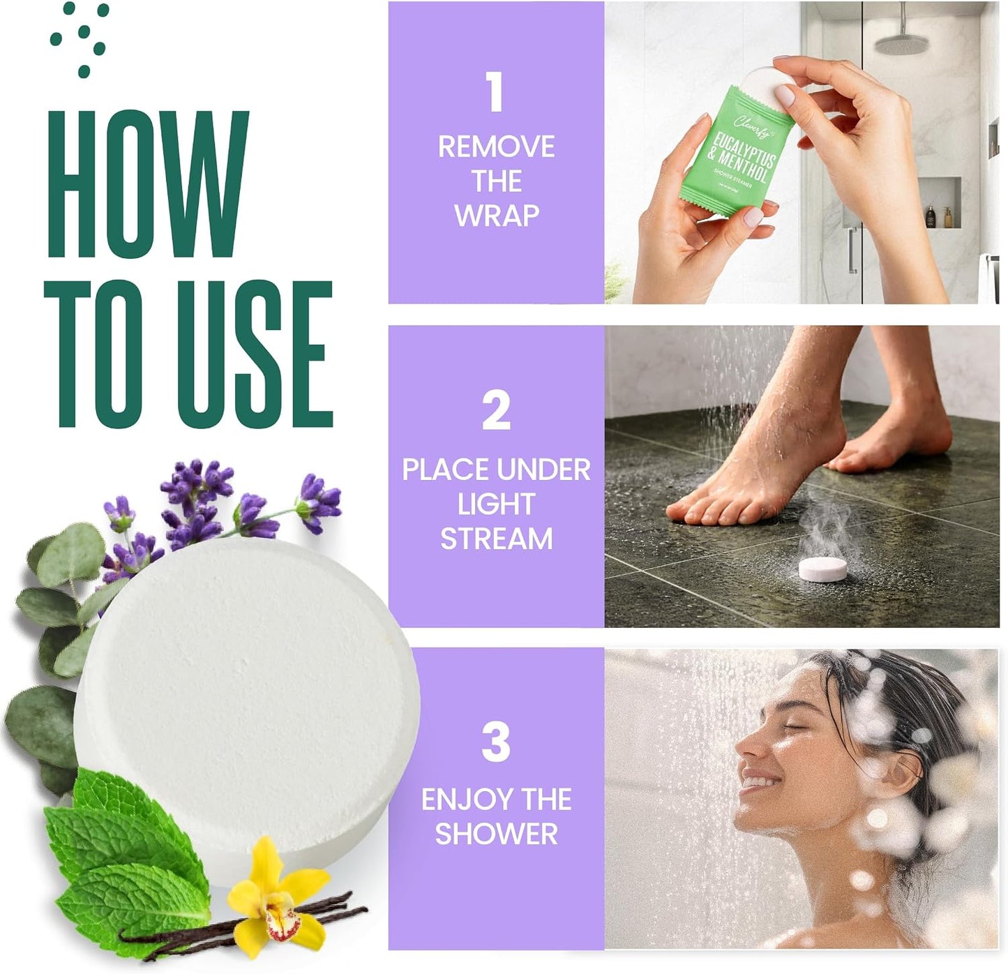 Cleverfy Eucalyptus Shower Steamers Aromatherapy - Birthday Gifts for Women, Mom, Wife, Grandma, Her, Best Friend, Daughter, Sister, Teens & Girlfriend - 18 Tablets
