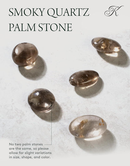 KALIFANO Palm Stone with Healing & Calming Effects - AAA+ Grade High Energy Worry Stone with Information Card - Reiki Crystal Used for Courage (Family Owned and Operated)