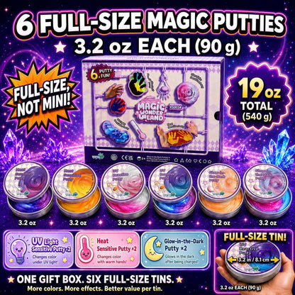 WATERELF Galaxy Putty Slime for Kids - Children's Day Gift, Fidget Sensory Artistic Therapy Putty Toys for Boys Girls Adults, Stress Relief Non-Sticky, 3.11 Inch 3.2 Oz – Golden/Red