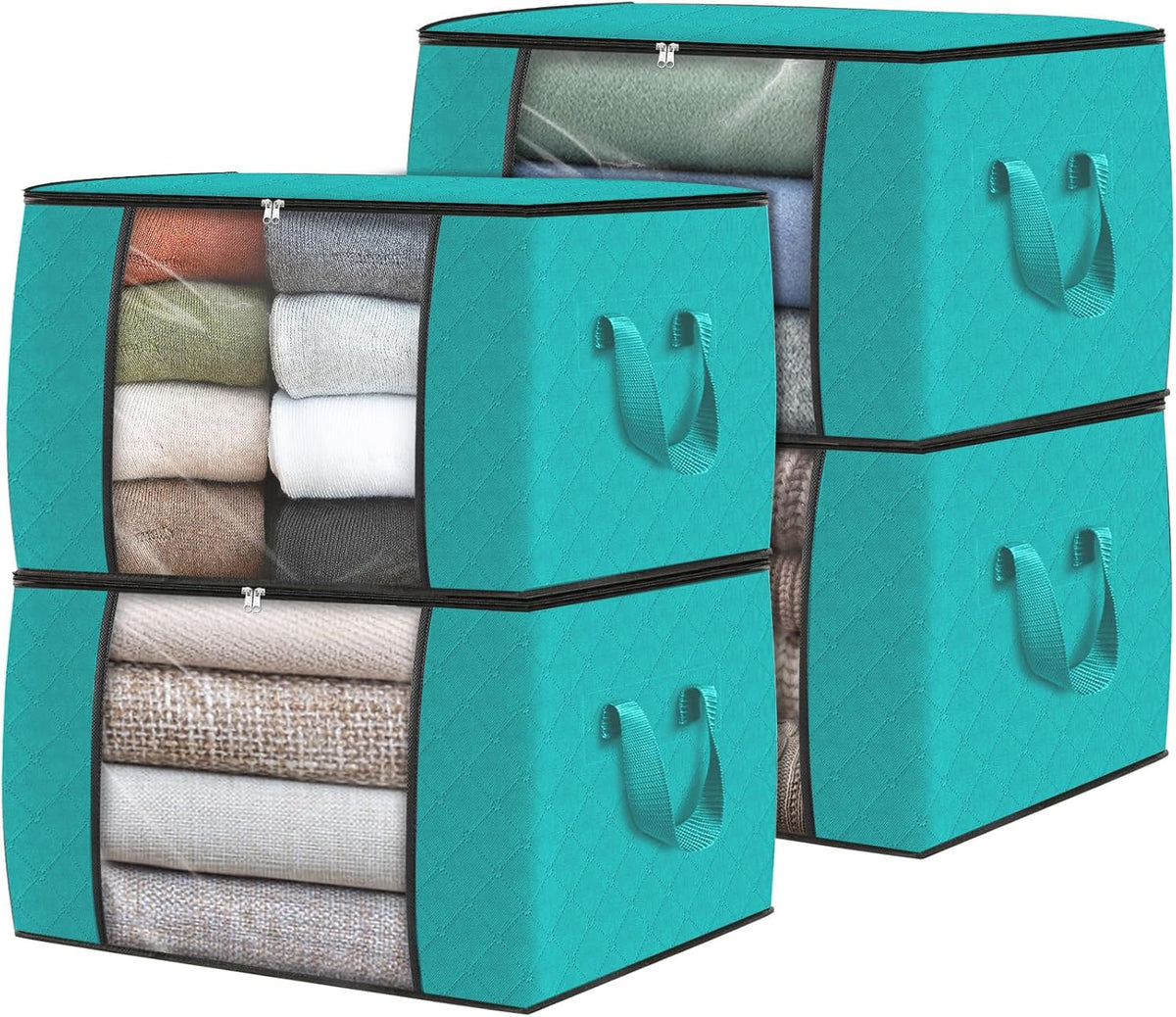 Fab totes Storage Bags for Clothes Blanket Storage Bins with Lids