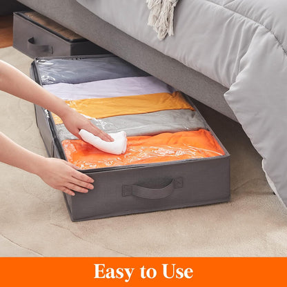 Lifewit 95L Under Bed Storage Container, Blanket Organizer, Gray