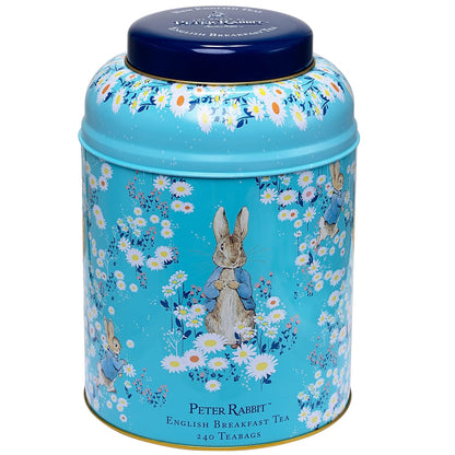 New English Teas Peter Rabbit Tea Tin with 240 Breakfast Tea Bags - Daises