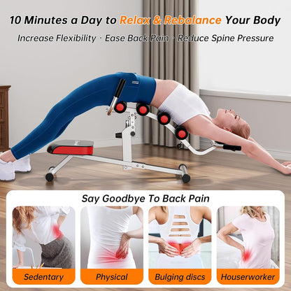 seanleecore Inversion Table for Back Pain Relief - 350lbs Capacity, Improve Posture and Spinal Health - Ideal for Home and Gym Use