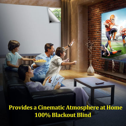 FADOTY Blackout Curtains for Bedroom, Portable 100% Black Out Window Cover Film, Cuttable Blackout Shades Fabric Sheet, No Drill Window Blinds, Sun Heat Light Blocker for Travel Media Dorm, 57'' W