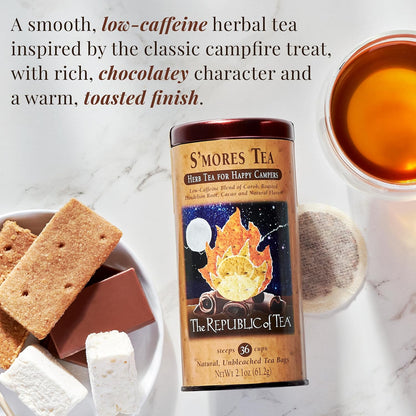 The Republic of Tea S’mores Herbal Tea, Low-Caffeine, 36 Ct