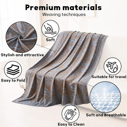 Travel Blanket Airplane - Ultra Soft & Lightweight Knit Design