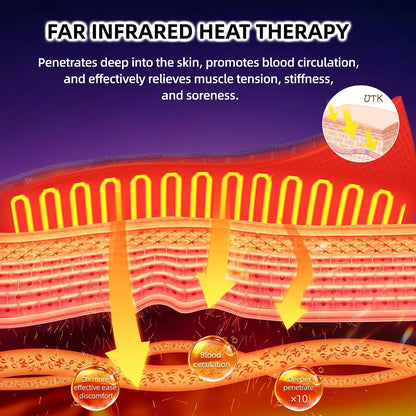 UTK Far Infrared Heating Pads for Back, 5X Pain Relief Amethyst Heating Pad for Sciatica, Waist, Abdomen, Thigh, Hip, Hotter to 159℉, FSA-HSA Eligible, 4H Auto-Off, Gift for Women Men, 24'' x 16''