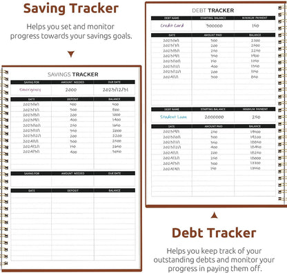 Budget Planner - Monthly Budget Book with Expense Tracker Notebook, Undated Bill Organizer & Finance Planner to Take Control of Your Money, Account Book to Manage Your Finances-Pink