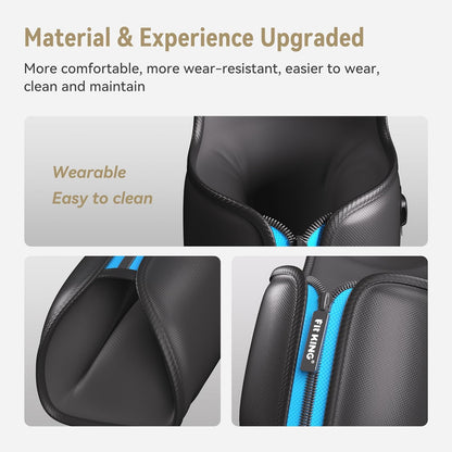 FIT KING Air Compression Leg Massager with Heat and Compression for Circulation and Pain Relief, Full Leg & Foot Massager for Swelling Edema RLS with Pressure Sensor LCD Display for Dad Mom Wife
