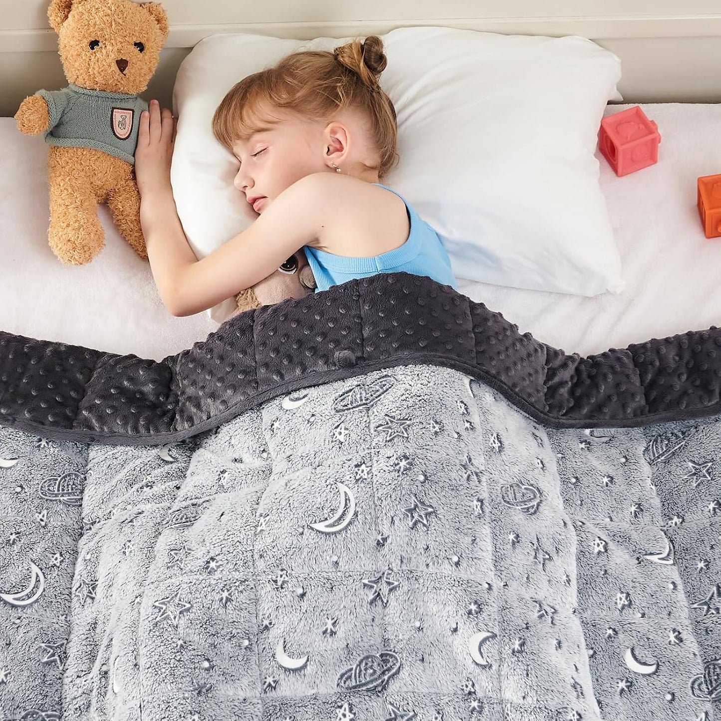 yescool Weighted Lap Pad 2 Pounds Weighted Lap Blanket, Space Plane Small Weighted Blanket, Weighted Throw Blanket Gifts for Travel Indoor Outdoor, 20"x30"