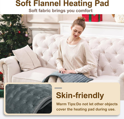 12"x24" Heating pad, Electric Heat Pad 6 Heating &4 Timer Setting