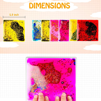 Onyoloy Sensory Soft Gel Liquid Toys - Hexagon Sensory Motion Fidget