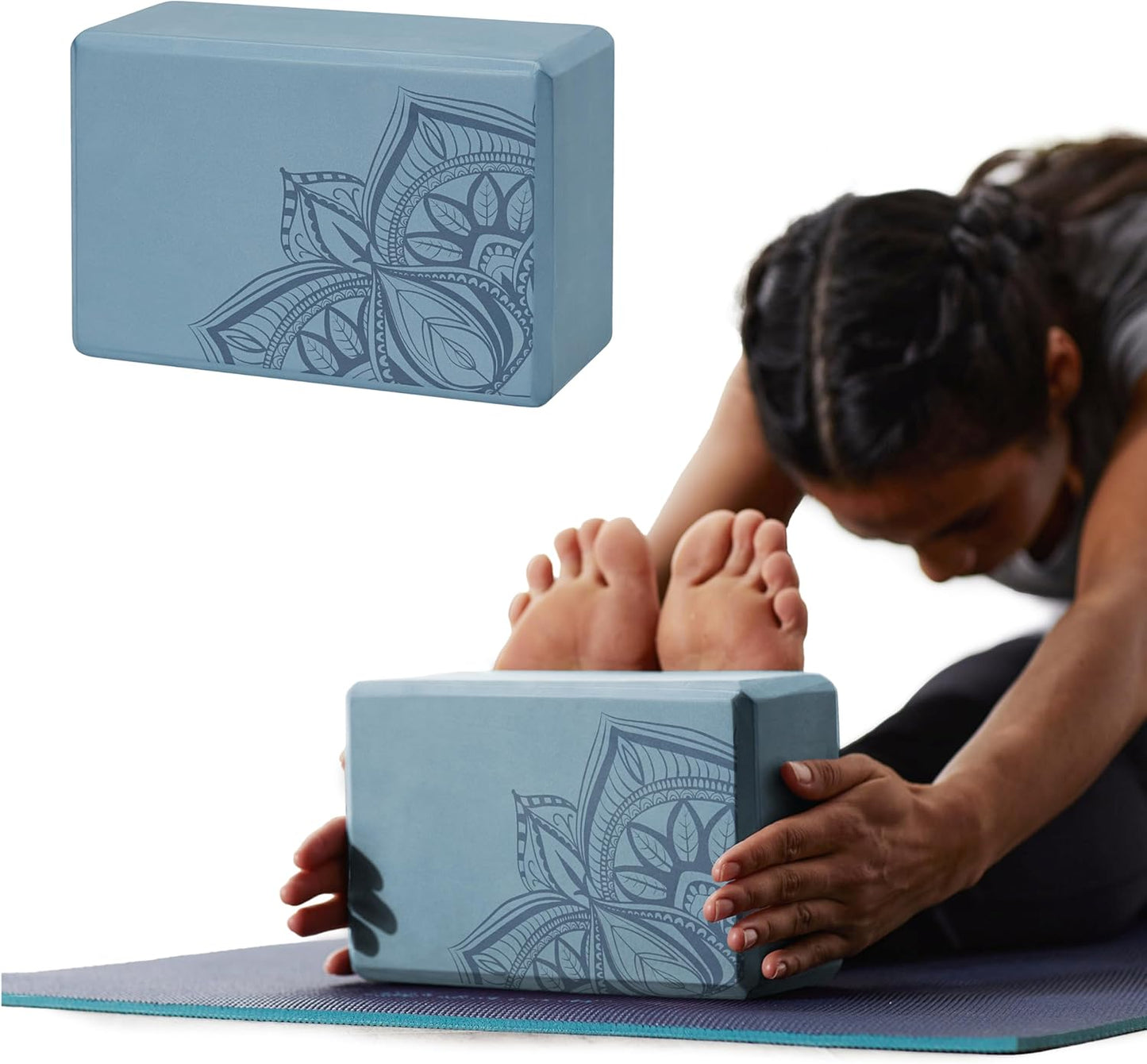 Gaiam Yoga Block - Supportive Latex-Free Eva Foam - Soft Non-Slip Surface with Beveled Edges for Yoga, Pilates, Meditation