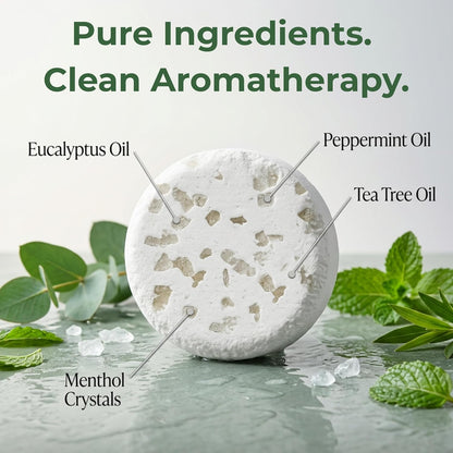 STEAMIES Eucalyptus Shower Steamers Aromatherapy 15 Pack, Self Care Gifts for Women & Men, Spa Stress Relief & Relaxation, Menthol, Peppermint & Tea Tree Essential Oil Shower Tablets