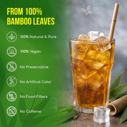 FreshDrinkUS, Premium Bamboo Leaf Tea, 40 Count, Pure, Caffeine Free