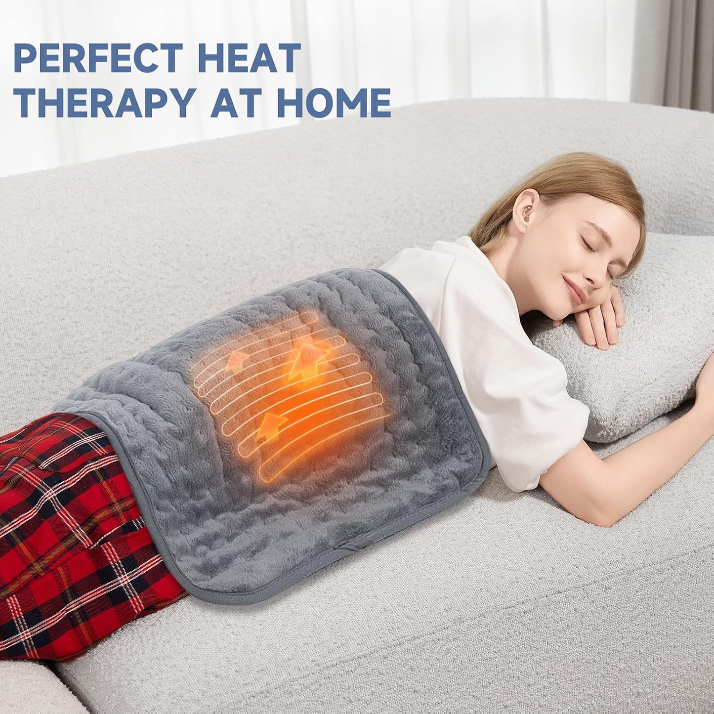 Heating Pad for Back, Neck, and Shoulder Pain Relief, Electric Heat Pad with 6 Heat Levels, Moist Heat Option, Auto Shut-Off, Birthday Christmas Gifts for Women Men Mom Dad Grandma, Gifts for her