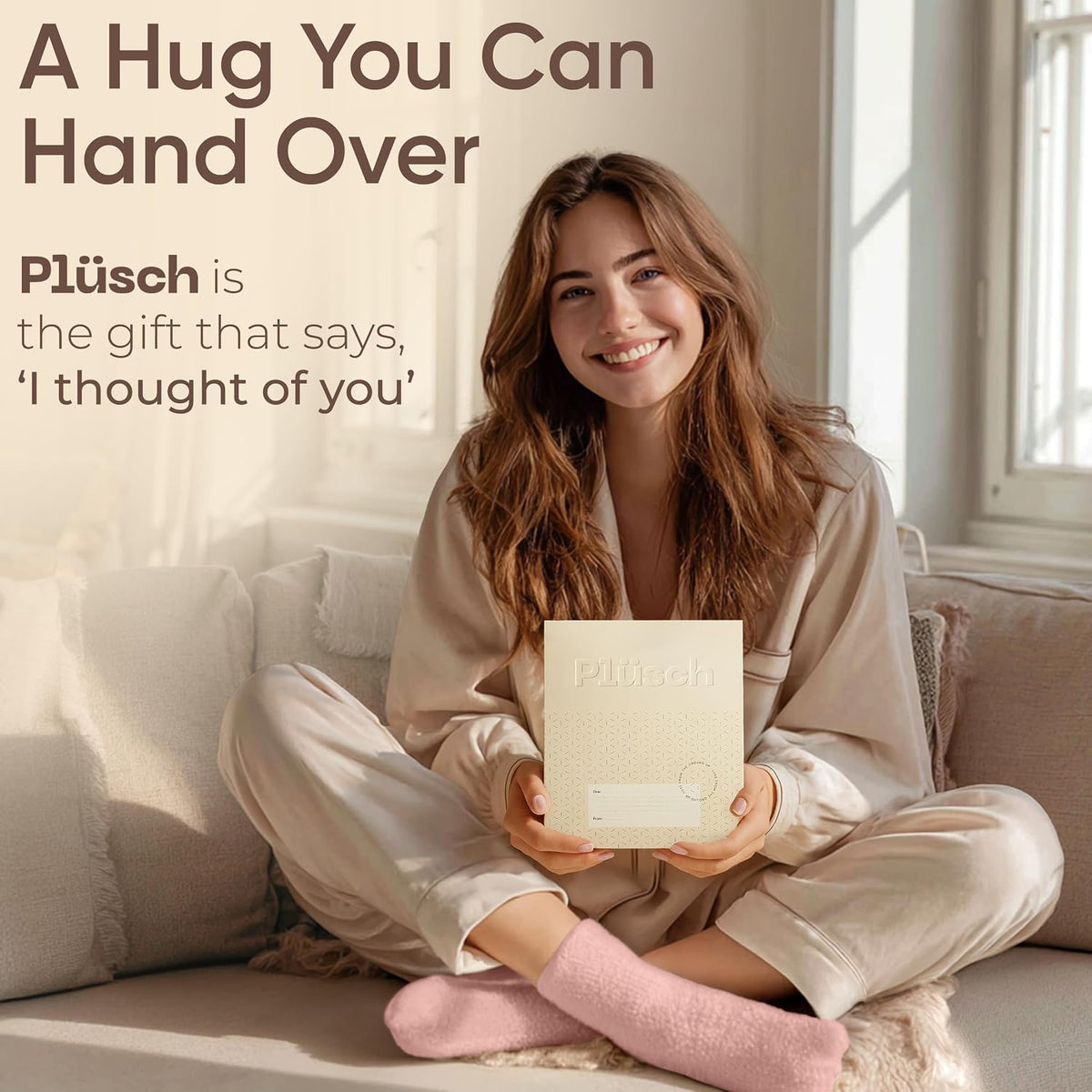 Plüsch Gift for Women – Ultra-Soft Cozy Cloud Socks in Kraft Envelope – Thoughtful Self-Care, Unique Birthday Gifts for Women