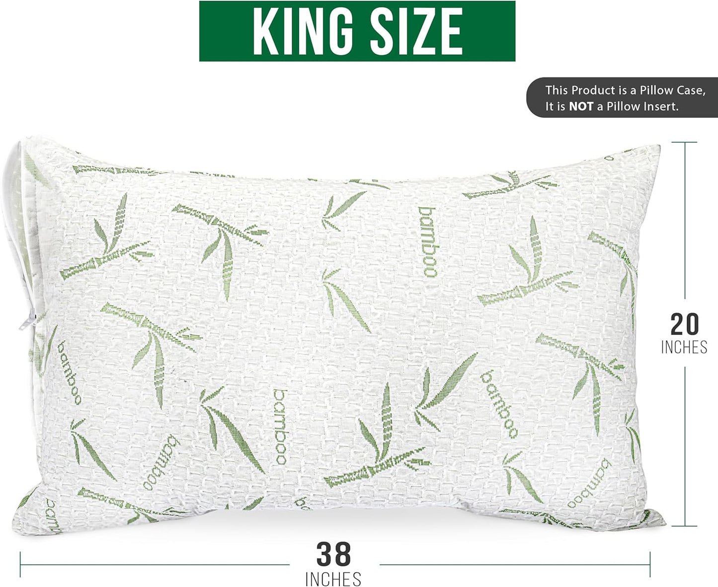 Utopia Bedding Waterproof Pillow Protectors with Zipper Queen Size (2 Pack), Soft and Cooling Bamboo Viscose Pillow Covers, Bed Bug Proof Pillow Encasements 20 x 28 Inches