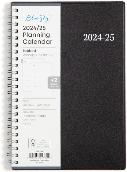 Blue Sky 2026-2027 Weekly and Monthly Academic Year Planner Calendar, July 2026 - June 2027, 8.5" x 11", Flexible Cover, Wirebound, Laminated Tabs, Enterprise