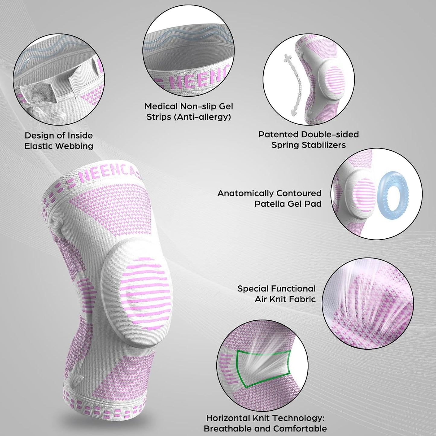 NEENCA Professional Knee Brace, Medical Knee Support for Women & Men Relief