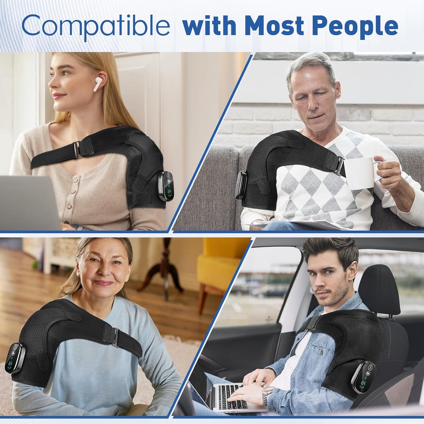DREAMSOME Shoulder Heating Pad, Heated Shoulder Massager for Pain Relief