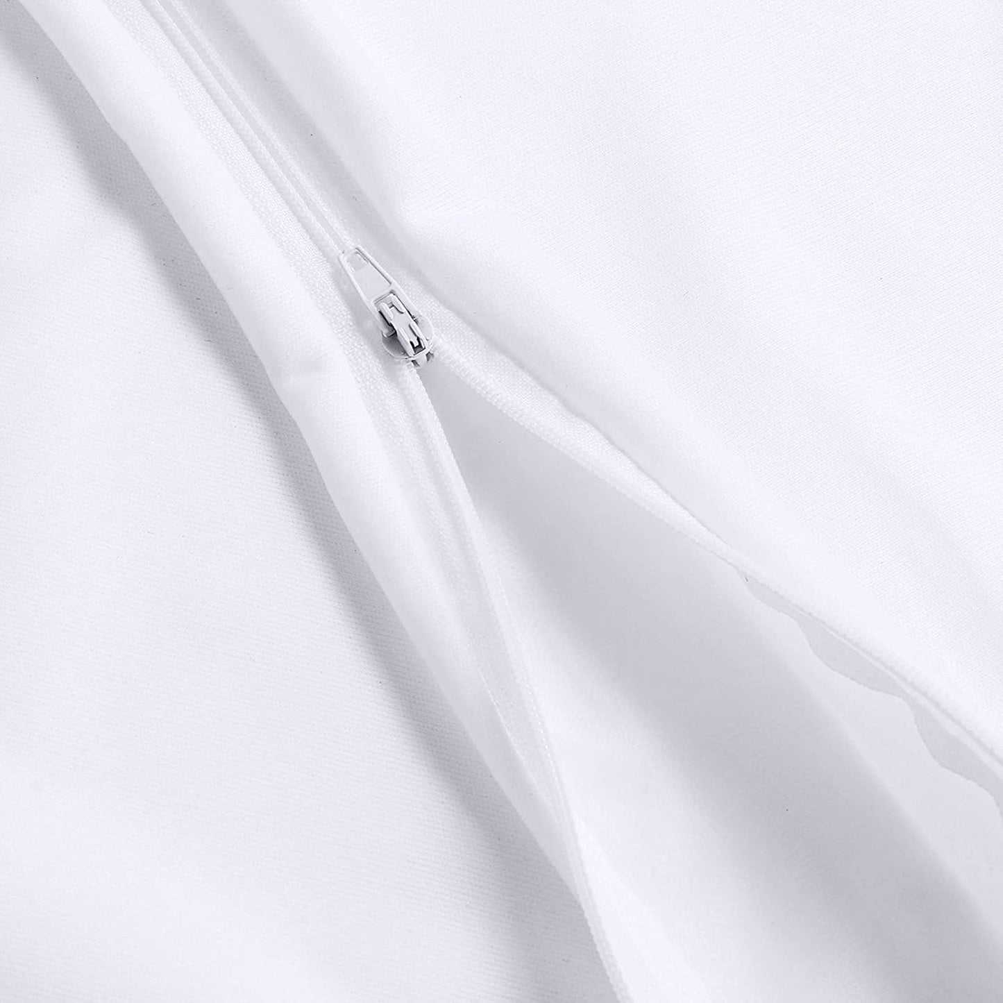 Set of 4 Pillow Protectors with Zipper Standard Size, Bed Bug and Dust Mite Proof Pillow Covers, Ultra Soft Pillow Encasements, Moisture Wicking and Waterproof Pillow Cases by Utopia Bedding (White)