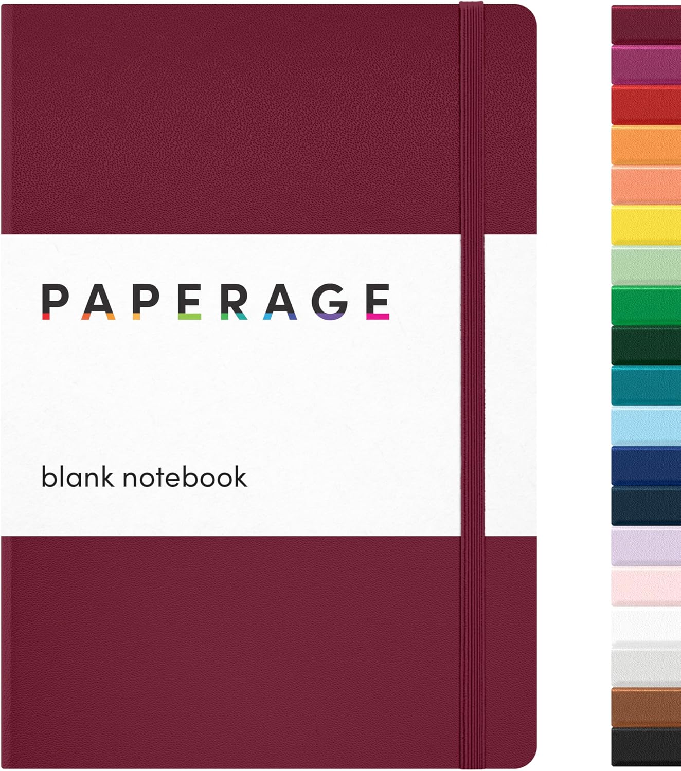 PAPERAGE Lined Journal Notebook, Hardcover Journal for Women & Men, 160 Pages, (5.6 in x 8 in), College Ruled Journaling Notebook for Work, School Supplies & Note Taking, (Black)