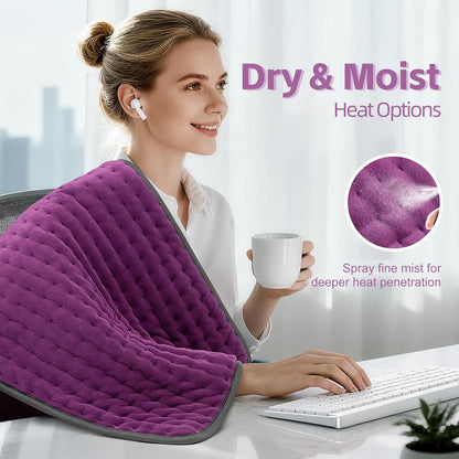 17"x33" Heating Pad XXXL for Back Pain, Extra Large Heated Pad for Neck/Shoulders/Legs/Knees/Feet/Cramps, Birthday Fathers Mothers Day Gifts for Mom Dad Women Men Grandma Her, 6 Heat Settings Auto-Off