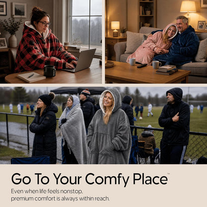 THE COMFY Original | From Shark Tank | Patented | Oversized Sherpa Wearable Blanket Hoodie| Gift for Women & Men | One Size