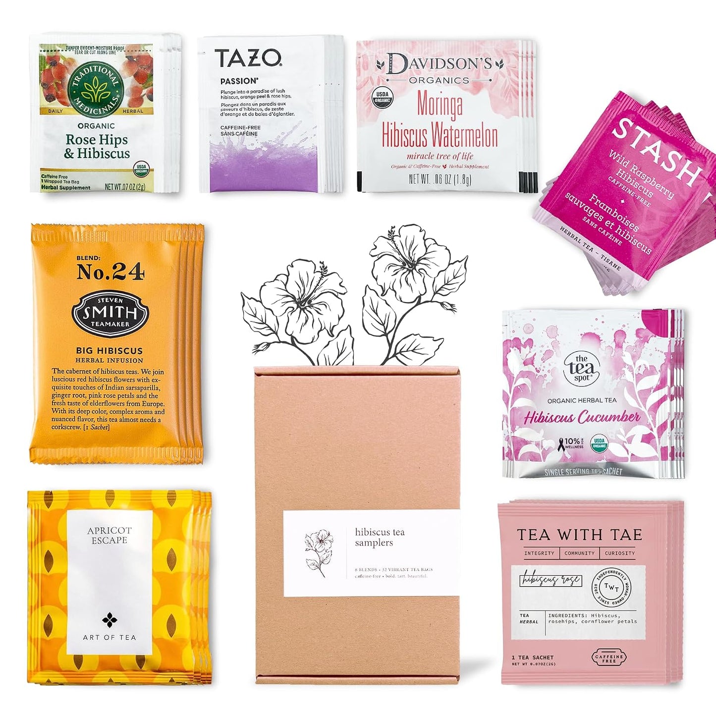 Sippingly Night Time Tea Sampler – 40 Herbal Teas – 10 Flavors from Top Brands – Chamomile, Lavender, Passionflower – Perfect Relaxation & Calm Support – Ideal Wellness Gift – Kosher, Gluten-Free