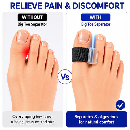 Big Toe Spacers,Hallux Valgus Corrector,Relieve Bunion Pain,Prevent Overlapping Toes, All-Day Comfort for Men & Women, Fits in Shoes.