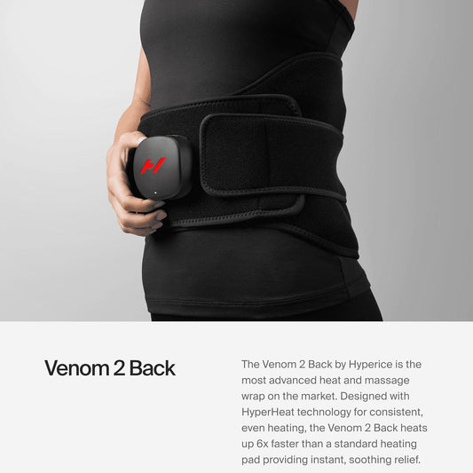 Hyperice Venom 2 Back Heated Vibration Massage Therapy Wrap Pain Relief