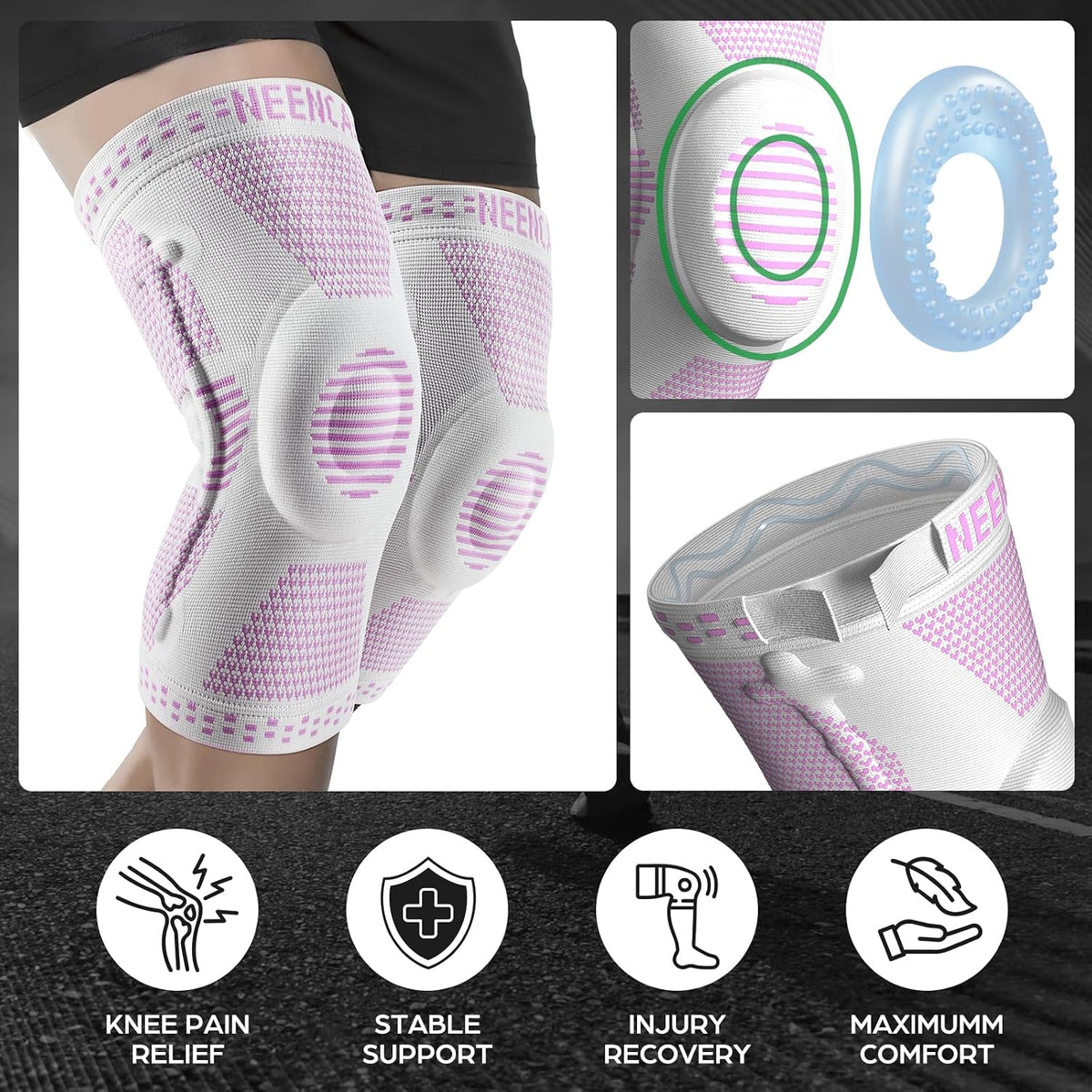 NEENCA Professional Knee Brace, Medical Knee Support for Women & Men Relief