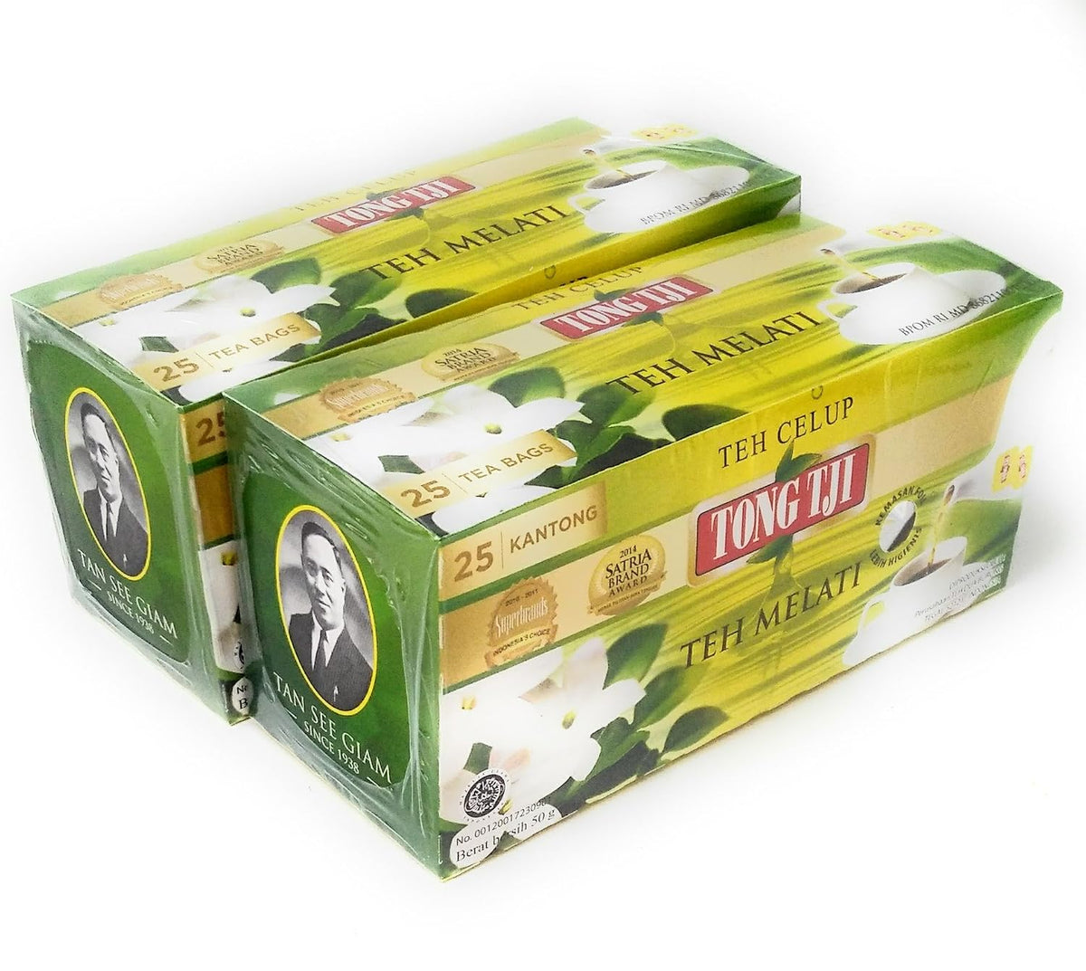 Tong Tji Jasmine Tea 25-ct, 50 Gram (Pack of 2)