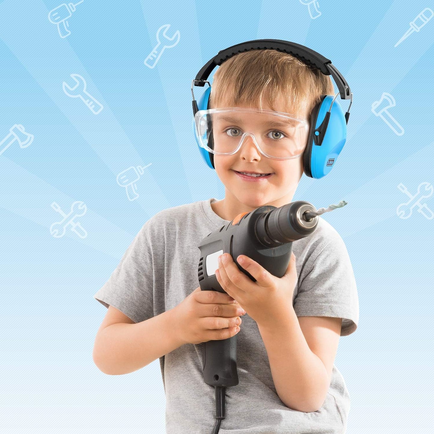 Dr.meter Ear Muffs for Noise Reduction: 27.4SNR Noise Cancelling Headphones for Kids Adults, EM100 Adjustable Hearing Protection Earmuffs for Monster Jam, Autism Sensory, Concerts, Fireworks
