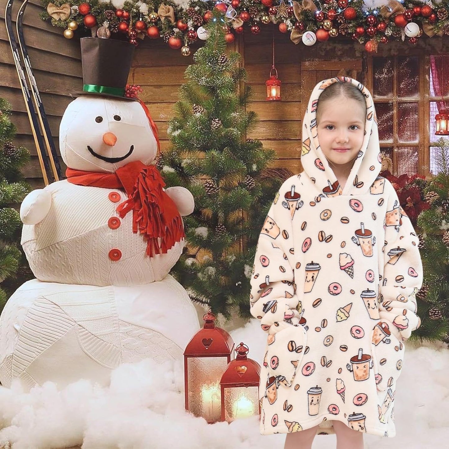 Fiosnow Glow in the Dark Unicorn Blanket Hoodies for Kids 6-13YR Oversize Wearable Blanket Hoodies for Boys Girls Teens