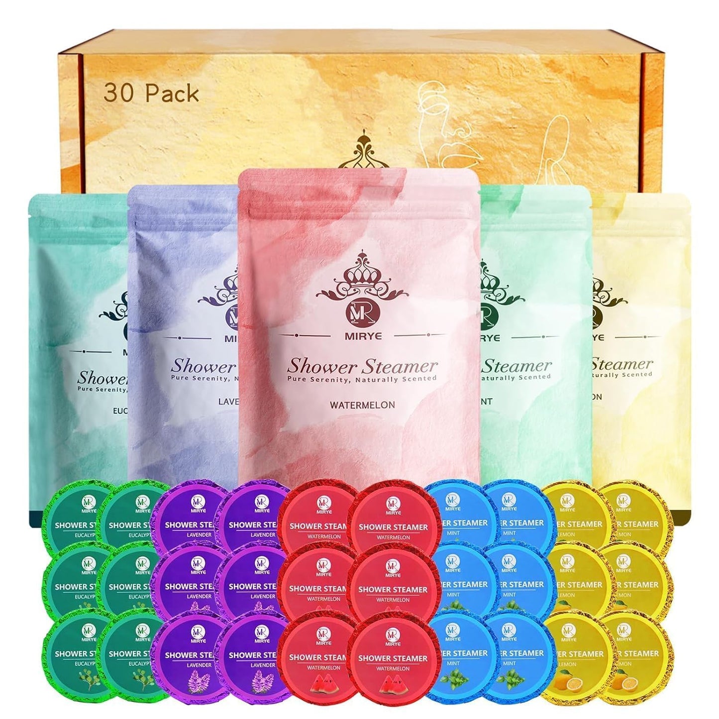 Birthday Gifts for Women, 40 PCS Shower Steamers Aromatherapy, 10 Scent Bath Bombs Organic with Natural Essential Oil, Relaxation Self Care Gifts for Women Mom Wife Sister Friend Her
