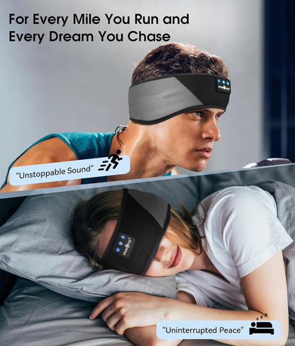 MUSICOZY Sleep Headphones Bluetooth 5.4 Headband, Wireless Earphones Music Sleep Earbuds Sleeping Eye Mask with HD Stereo Speakers for Workout Running Travel Yoga, Ideal Gifts for Men Women Mom Dad