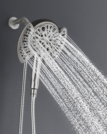 INAVAMZ Shower Head with Handheld High Pressure: Hand Held Shower Head & Rain Shower Head 2-IN-1 Shower Head with 59" Rotatable Stainless Steel Hose, Shower Trim Systems, Sliver 2.5 GPM 15391 Filter