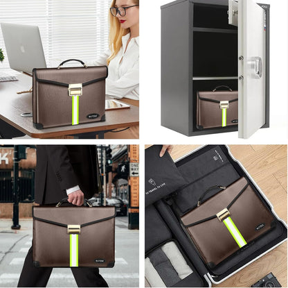 Upgraded Fireproof Money Bag,10 Layers of Heat Insulated Materials 6500°F