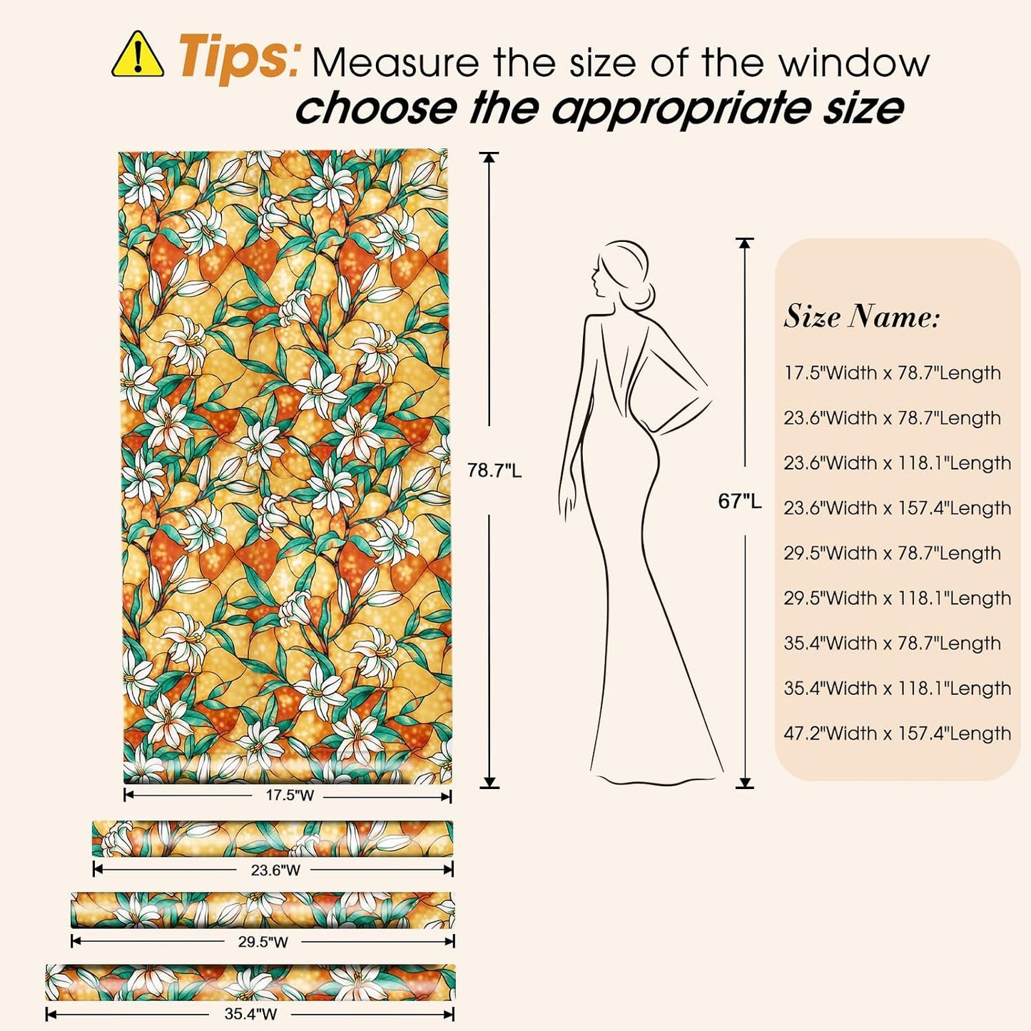Coavas One Way Privacy Window Film, Heat Control Window Tint for Home, Sun Blocking Reflective Window Film See Out Not in, Anti UV Static Cling for Windows Office Door (Black, 17.5 Inch X 6.5 Feet)