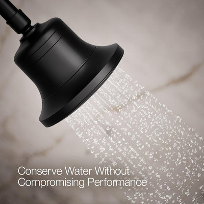 KOHLER 33631-Y-BN Cinq Round Single-Function Filtered Showerhead, Five-Layer Filtration, 2.5 GPM, Full Coverage Spray, Premium Durable Material, Vibrant Brushed Nickel