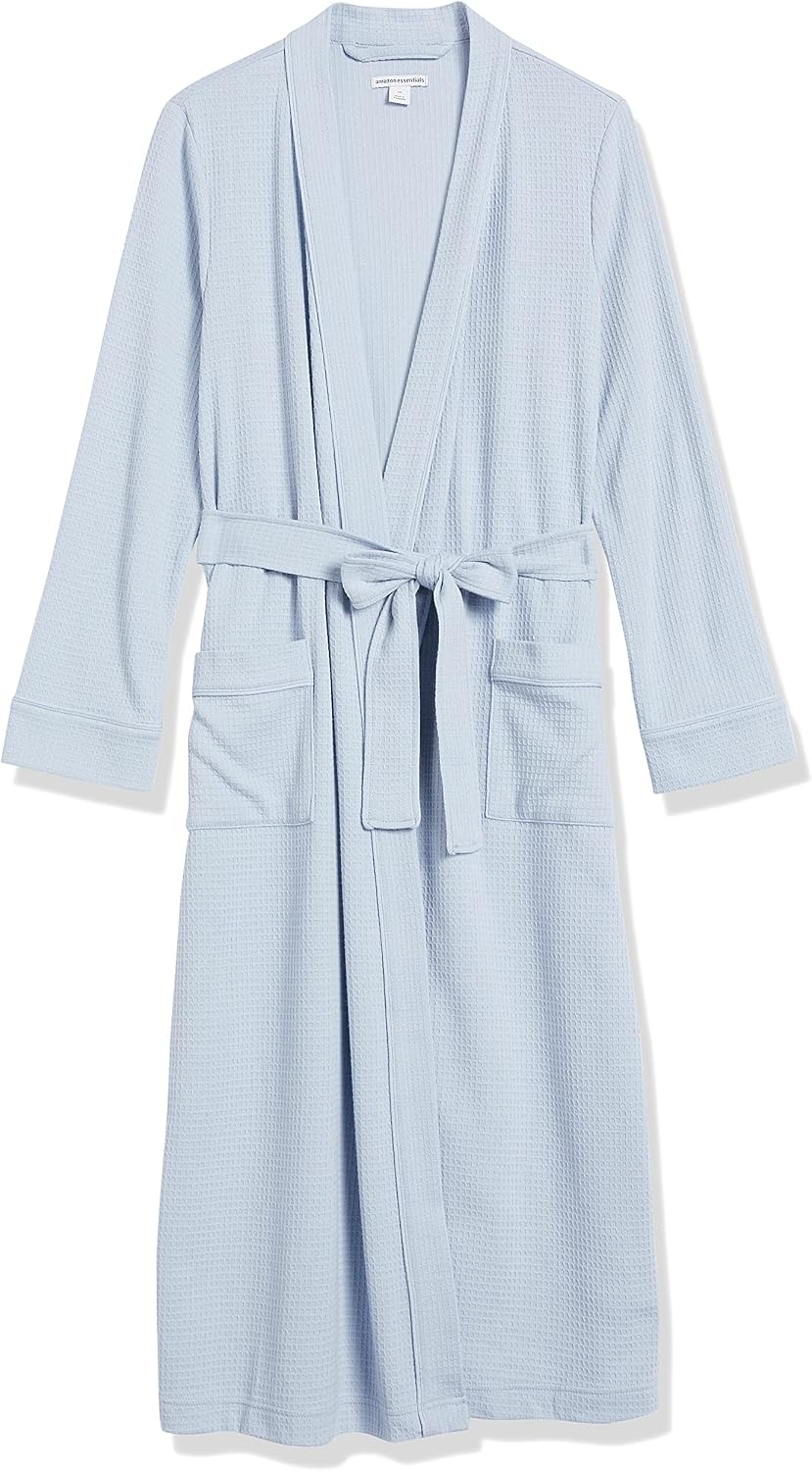 Amazon Essentials Women's Lightweight Waffle Full-Length Bath Robe (Available in Plus Size)