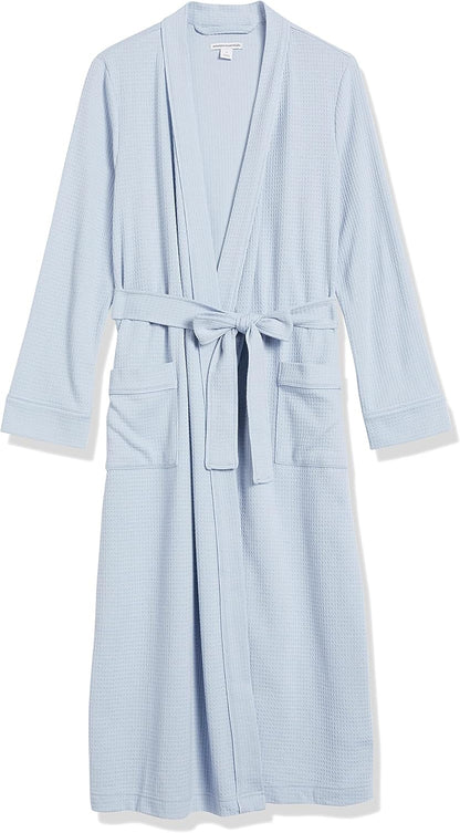 Amazon Essentials Women's Lightweight Waffle Full-Length Bath Robe (Available in Plus Size)