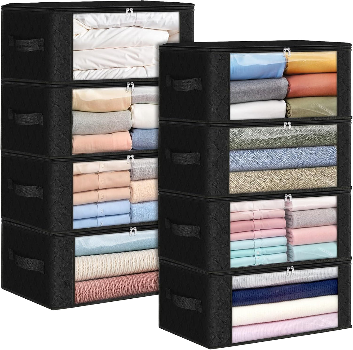 Fab totes Storage Bags for Clothes Blanket Storage Bins with Lids