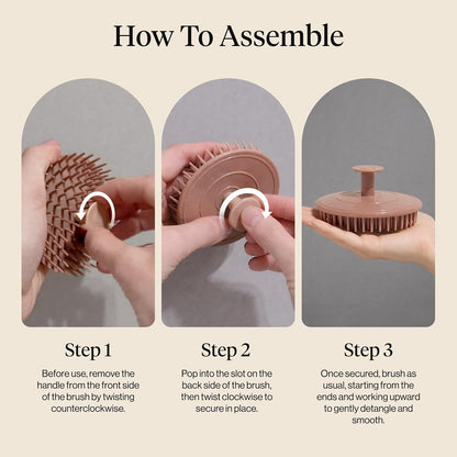 Kitsch Scalp Massager for Hair Care - Scalp Scrubber, Shampoo Brush & Exfoliator for Scalps- Hair Scrubber for Relaxing Bath - Terracotta