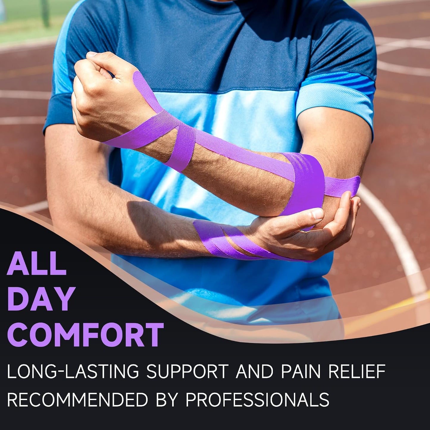 CKeep Kinesiology Tape, Uncut Premium Elastic Athletic Tape 2 Rolls, Beige | Original Cotton Latex Free Kinetic Tape, Breathable & Waterproof Sports Tape for Muscle and Joint Support, 2inch x 16ft