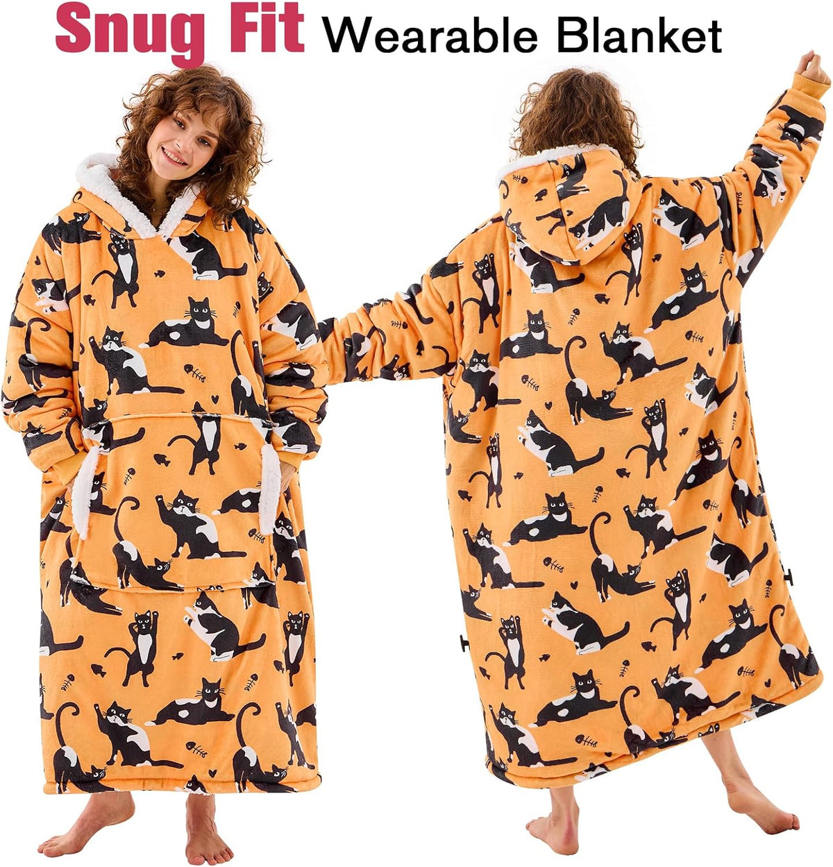 yescool Wearable Blanket Hoodie as Christmas Birthday Gifts for Women Mom - Colors B
