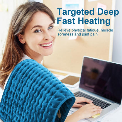 Heating Pad for Back, Electric Heating Pads for Cramps/Abdomen/Waist/Shoulder with 6 Heat Settings and Auto-Off, Moist/Dry Heat pad, Mothers Day Gifts for Mom Women Wife Grandma, 12" x 24"